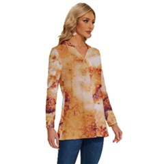 Long Sleeve Drawstring Hooded Top 