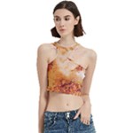 Burnt paper texture print design Cut Out Top