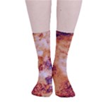 Burnt paper texture print design Smooth Crew Length Tube Socks