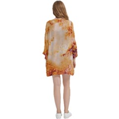 Open Front 3/4 Sleeve Batwing Chiffon Cardigan Kimono 