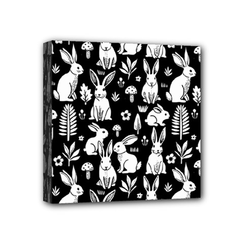 Easter bunny pattern Mini Canvas 4  x 4  (Stretched) from ArtsNow.com