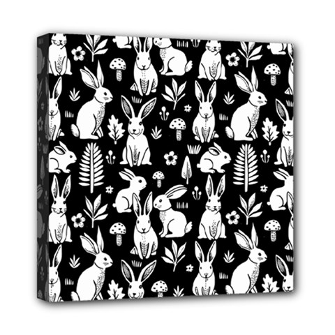 Easter bunny pattern Mini Canvas 8  x 8  (Stretched) from ArtsNow.com