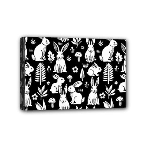 Easter bunny pattern Mini Canvas 6  x 4  (Stretched) from ArtsNow.com