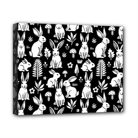 Easter bunny pattern Canvas 10  x 8  (Stretched) from ArtsNow.com