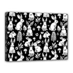 Easter bunny pattern Canvas 16  x 12  (Stretched)