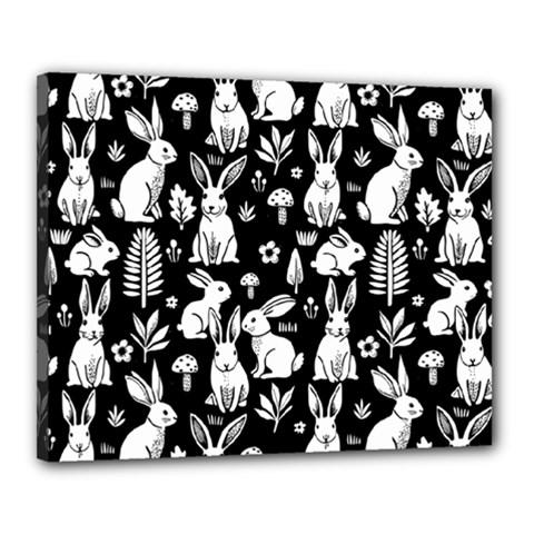 Easter bunny pattern Canvas 20  x 16  (Stretched) from ArtsNow.com