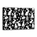 Easter bunny pattern Canvas 18  x 12  (Stretched)