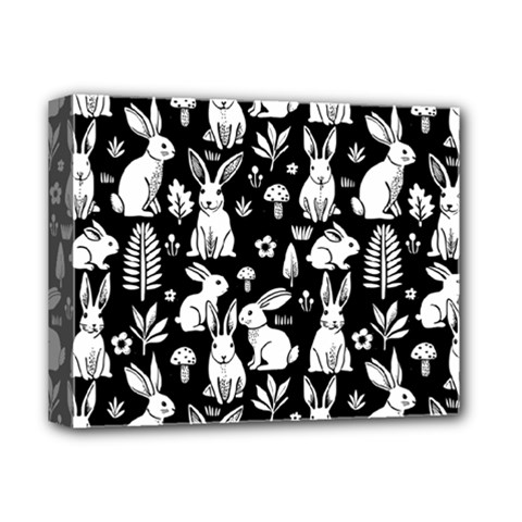 Easter bunny pattern Deluxe Canvas 14  x 11  (Stretched) from ArtsNow.com