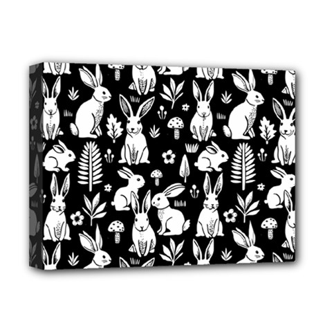 Easter bunny pattern Deluxe Canvas 16  x 12  (Stretched)  from ArtsNow.com