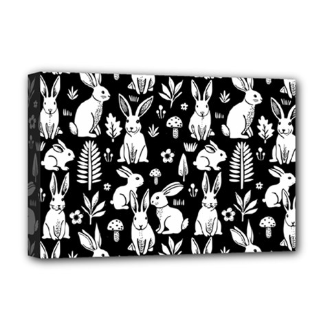Easter bunny pattern Deluxe Canvas 18  x 12  (Stretched) from ArtsNow.com