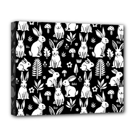 Easter bunny pattern Deluxe Canvas 20  x 16  (Stretched) from ArtsNow.com