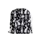Easter bunny pattern Drawstring Pouch (Large)