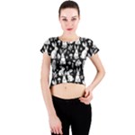 Easter bunny pattern Crew Neck Crop Top