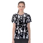 Easter bunny pattern Women s Sport Mesh T-Shirt