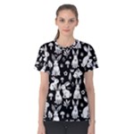 Easter bunny pattern Women s Cotton T-Shirt