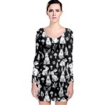 Easter bunny pattern Long Sleeve Bodycon Dress