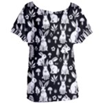 Easter bunny pattern Women s Oversized T-Shirt
