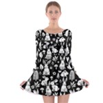 Easter bunny pattern Long Sleeve Skater Dress
