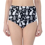 Easter bunny pattern Classic High-Waist Bikini Bottoms