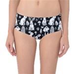 Easter bunny pattern Mid-Waist Bikini Bottoms