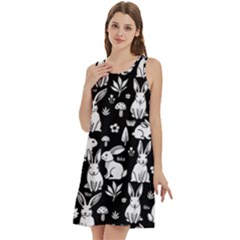 Round Neck Sleeve Casual Dress With Pockets 