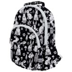 Easter bunny pattern Rounded Multi Pocket Backpack
