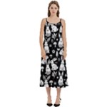 Easter bunny pattern Casual Spaghetti Strap Midi Dress