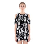 Easter bunny pattern Shoulder Cutout One Piece Dress