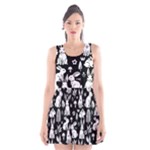 Easter bunny pattern Scoop Neck Skater Dress