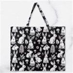 Easter bunny pattern Zipper Large Tote Bag