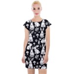 Easter bunny pattern Cap Sleeve Bodycon Dress