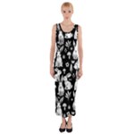 Easter bunny pattern Fitted Maxi Dress