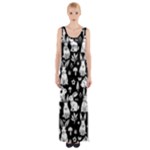 Easter bunny pattern Thigh Split Maxi Dress