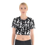 Easter bunny pattern Cotton Crop Top
