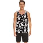 Easter bunny pattern Men s Wide Collar Tank Top