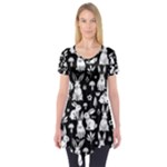 Easter bunny pattern Short Sleeve Tunic 