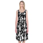 Easter bunny pattern Midi Sleeveless Dress