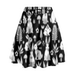 Easter bunny pattern High Waist Skirt