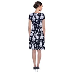 Short Sleeve Front Wrap Dress 