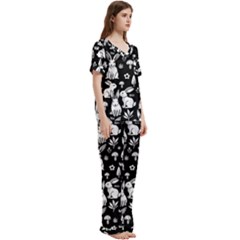 Short Sleeve Satin Pajamas Set With Pockets 