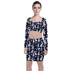 Long Sleeve Crop Top & Bodycon Skirt Set 