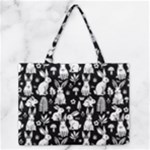 Easter bunny pattern Zipper Medium Tote Bag