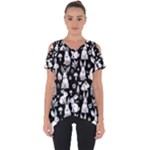 Easter bunny pattern Cut Out Side Drop T-Shirt