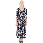 Easter bunny pattern Quarter Sleeve Wrap Maxi Dress
