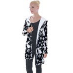 Easter bunny pattern Longline Hooded Cardigan