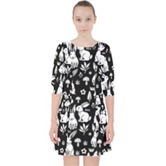 Quarter Sleeve Pocket Dress 