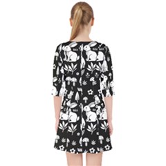 Quarter Sleeve Pocket Dress 