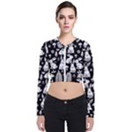 Easter bunny pattern Long Sleeve Zip Up Bomber Jacket