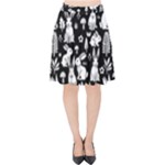 Easter bunny pattern Velvet High Waist Skirt