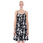 Easter bunny pattern Spaghetti Strap Velvet Dress